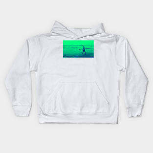 Surf's Up green Kids Hoodie